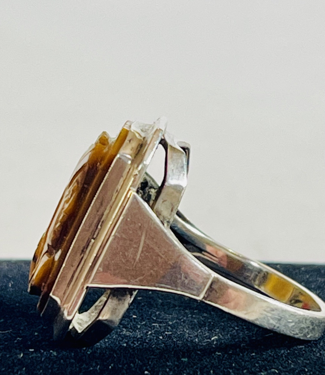 Silver Ring - Tiger's Eye -photo-4